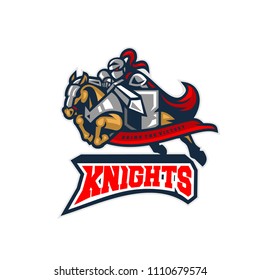 Knights Attack Mascot Sport Logo Stock Vector (Royalty Free) 1110679574 ...