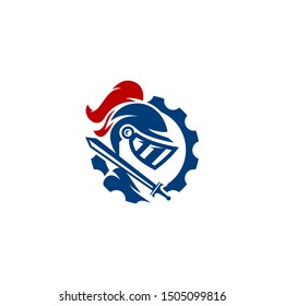 Knights Badge Logo Design Vector