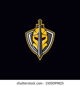 Knights Badge Logo Design Vector