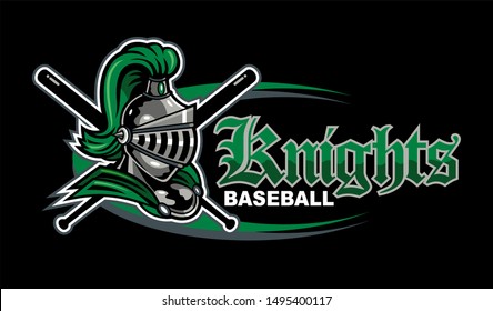 Lady Knights Softball Team Design Helmet Stock Vector (Royalty Free ...