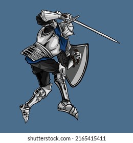 knights fighting vector illustration design