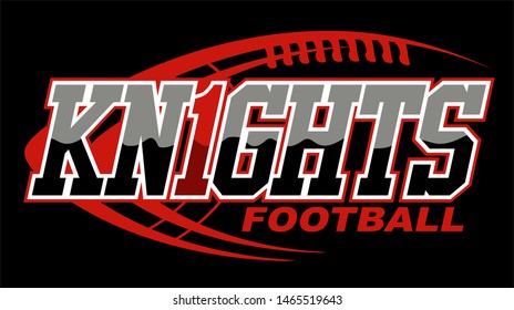 knights football team design with laces for school, college or league
