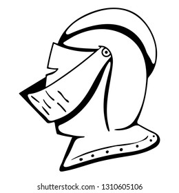 Knight's helmet doodle