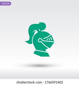 knight's helmet Icon. Vector illustration EPS 10.