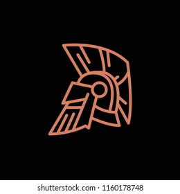 knight's helmet logo on dark background