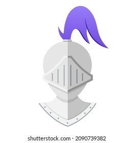 Knights helmet - modern flat design style single isolated object