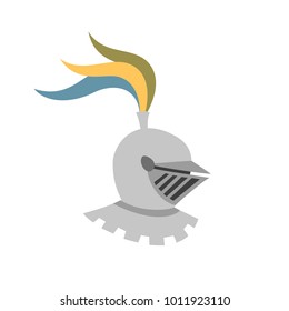 Knight's helmet on white background. Vector illustration.