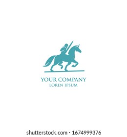 the knight's logo on a horse