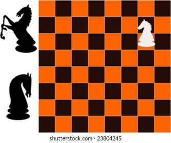 knights on a chess board