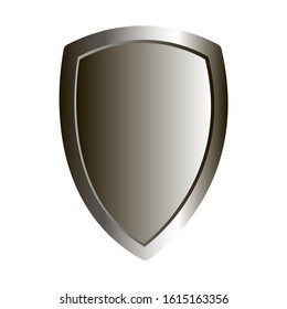 Knight's shield on white background. Vector illustration.