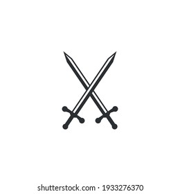 knight's swords. vector flat illustration