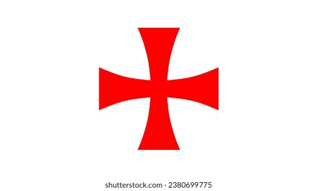 Knights Templar Flag. Templar Flag. Flag of Knights Templar. Flag of Templar Vector graphics