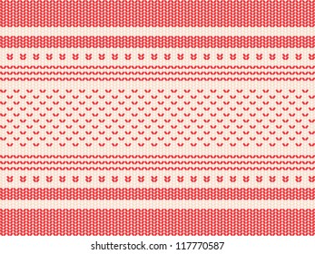 Knit background with decoration, file easy to recolor