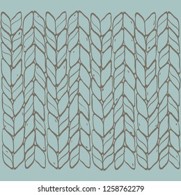 Knit background texture cozy winter cold warm pattern vector yarn graphic hand drawn  