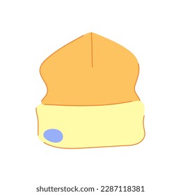 knit beanie hat cartoon. head clothing, wear knit beanie hat sign. isolated symbol vector illustration