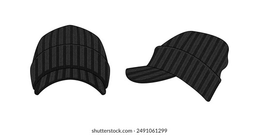 Strickmütze ( Casquette ) Vorlage Vektorillustration