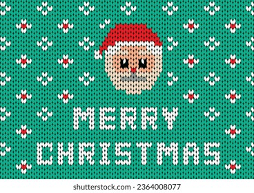 Knit Christmas pattern vector design
