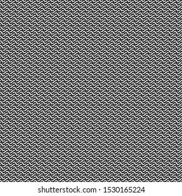 Knit of cotton or wool with a wavy texture. Jersey. Shawl. Upholstery. Coverlet. Monochrome. Vector illustration.