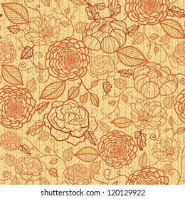 Knit embroidery flowers seamless pattern background