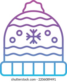 Icono vector de Knit Hat. Se puede usar para imprimir, móviles y aplicaciones web.