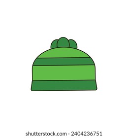 knit hat vector type icon