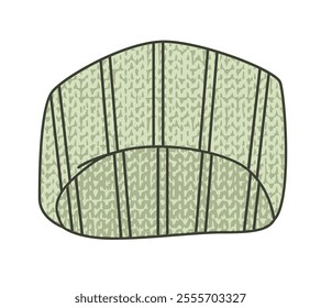 Knit headband vector mockup template technical drawing.