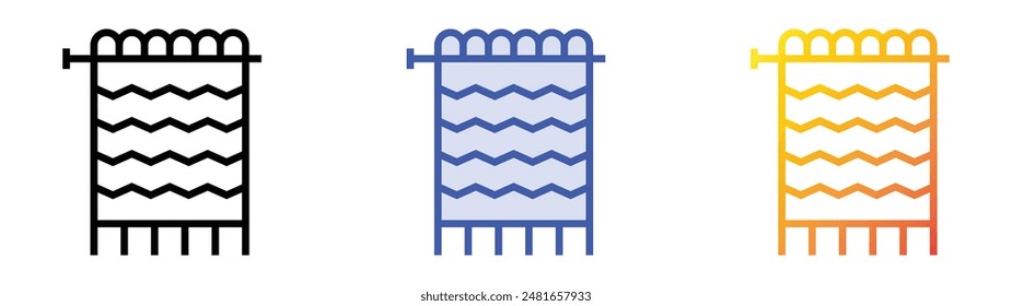 knit icon. Linear, Blue Fill and Gradient Style Design Isolated On White Background