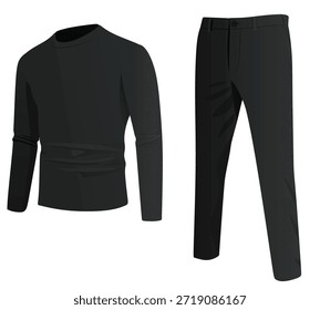 Jerseys y pantalones de punto. Ilustración vectorial