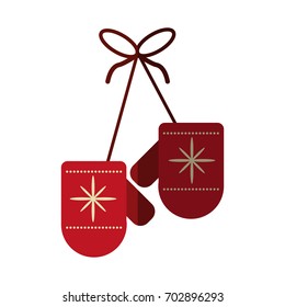 knit mitten gloves icon image