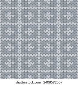 Knit Pattern background. Vector illustration.