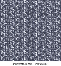 Knit with rich pattern in geometric and floral elements. Blue carpet texture. Decorative textured background. Vector illustration. 