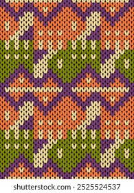 Knit seamless pattern print. Seamless pattern. Seamless knitted pattern with  flowers. Knit sweater pattern background abstract