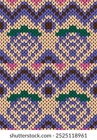 Knit seamless pattern print. Seamless pattern. Purple seamless pattern. seamless knitted pattern with blackberry 