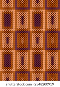 Knit seamless pattern print. Seamless pattern. Knit sweater pattern. background abstract design. warm earth tones