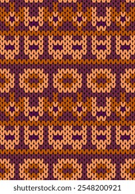 Knit seamless pattern print. Seamless pattern. Knit sweater pattern. background abstract design. warm earth tones
