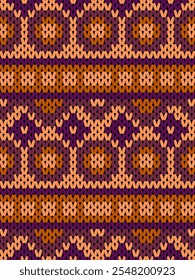 Knit seamless pattern print. Seamless pattern. Knit sweater pattern. background abstract design. warm earth tones