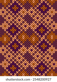 Knit seamless pattern print. Seamless pattern. Knit sweater pattern. background abstract design. warm earth tones
