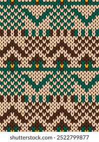 Knit seamless pattern print. Seamless pattern. White Green. Hut