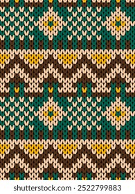 Knit seamless pattern print. Seamless pattern. Yellow Green