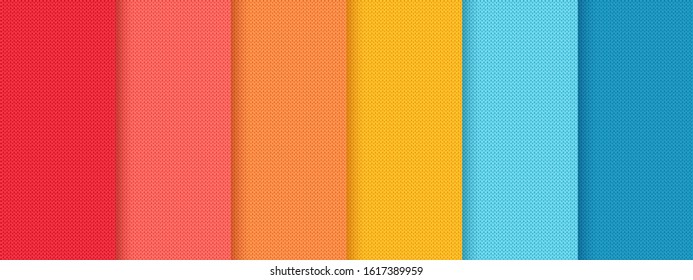 Knit seamless pattern. Set backgrounds. Vector. Sweater texture. Print with empty place for text. Handicraft abstract ornament. Wool pullover. Color illustration.