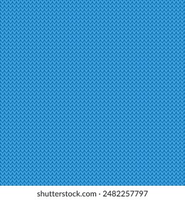 Knit seamless pattern.Knitting repeat pattern in blue.Vector graphic background.