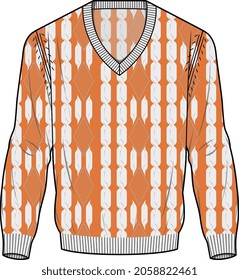 KNIT SWEATER JERSEY AND SWEAT TOPS FOR MAN AND BOYS VECTOR