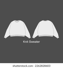 Knit sweater set. Vector Apparel Mockup Collection. CAD Vector