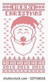 Knit ugly christmas sweater with Santa