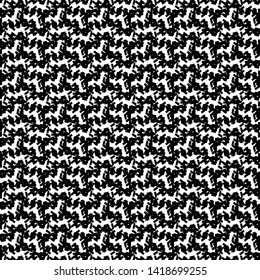 Knit of wool or cotton, in black and white. Flannel texture. Geometric pattern with sharp abstract shapes. Vector illustration.