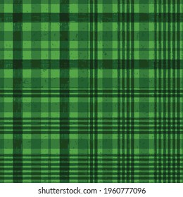Knit wool plaid background pattern. Traditional warm checkered handmade stitch texture effect. Seamless masculine tweed effect fabric. Melange winter tartan all over print.