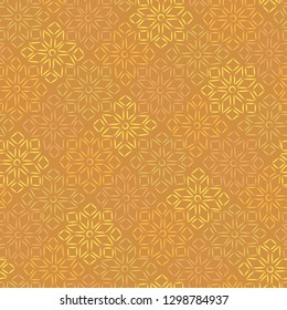 knited scandinavian stars. seamless pattern. shades of gold