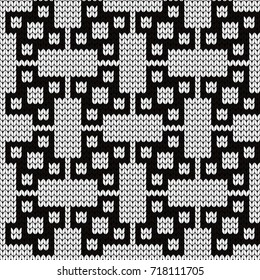 Knitted abstract pattern