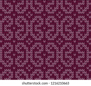 Knitted abstract seamless pattern