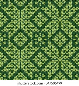 Knitted abstract seamless pattern